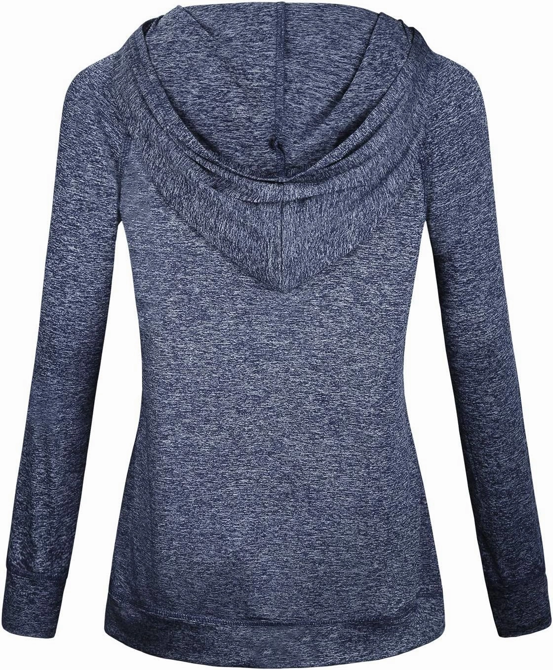 Hibelle Women's Full-Zip Fleece Lined Hoodie Sports Sweatshirts with Handy Pockets & Inside Pocket