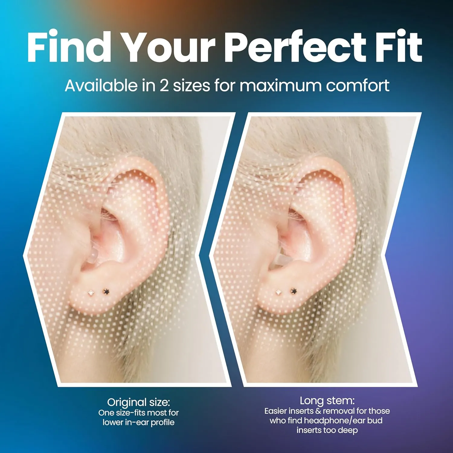 High Fidelity Ear Plugs for Hearing Protection - Discreet, Clear Ear Plugs for Concerts, Festivals & Noisy Events - Up to 18dB Background Noise Reduction Rave Earplugs - Comes with Aluminum Case