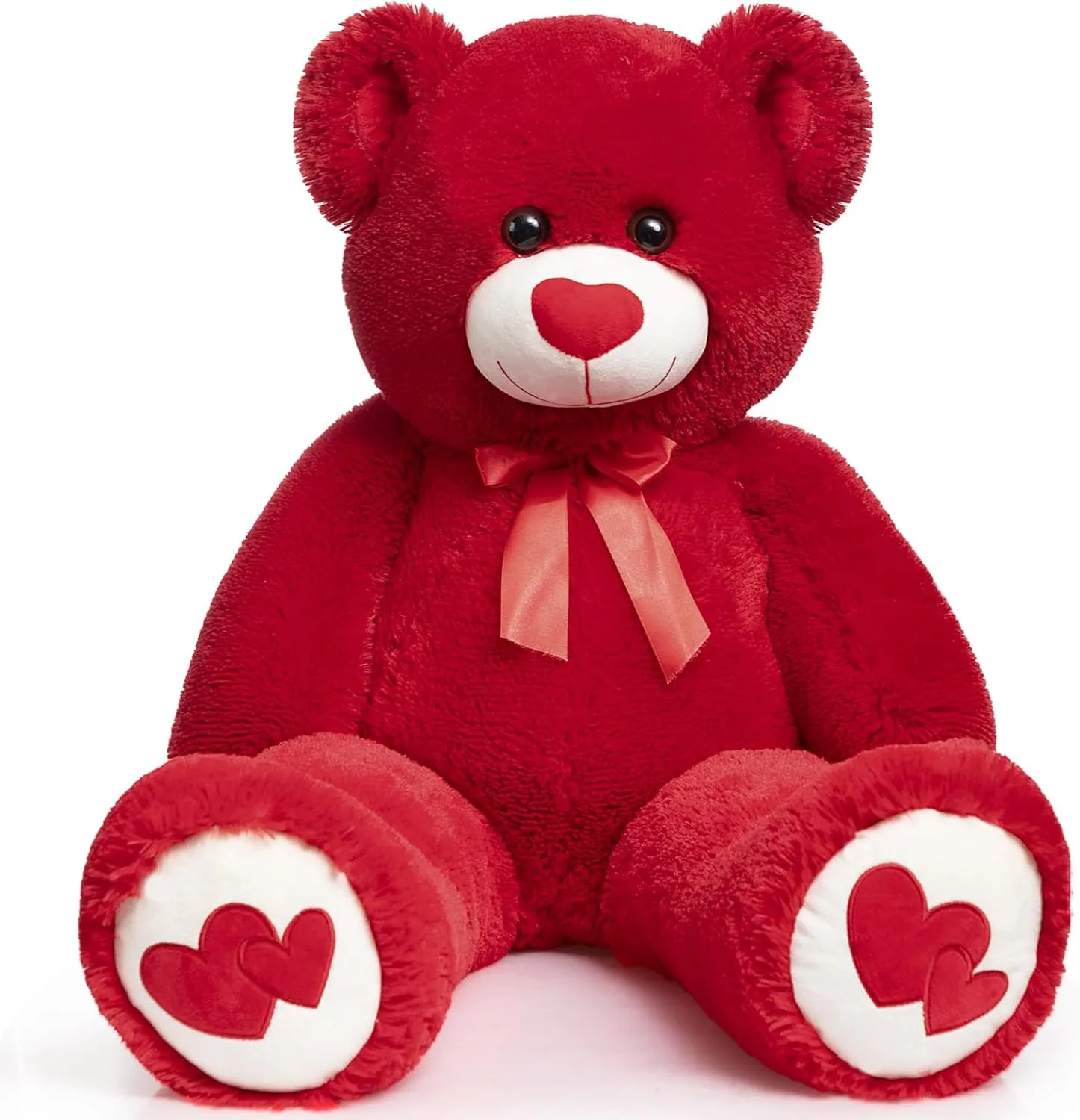 HollyHOME Big Teddy Bear Stuffed Animal Large Bear Plush with Red Heart for Girlfriend and Kids 36 inch Red