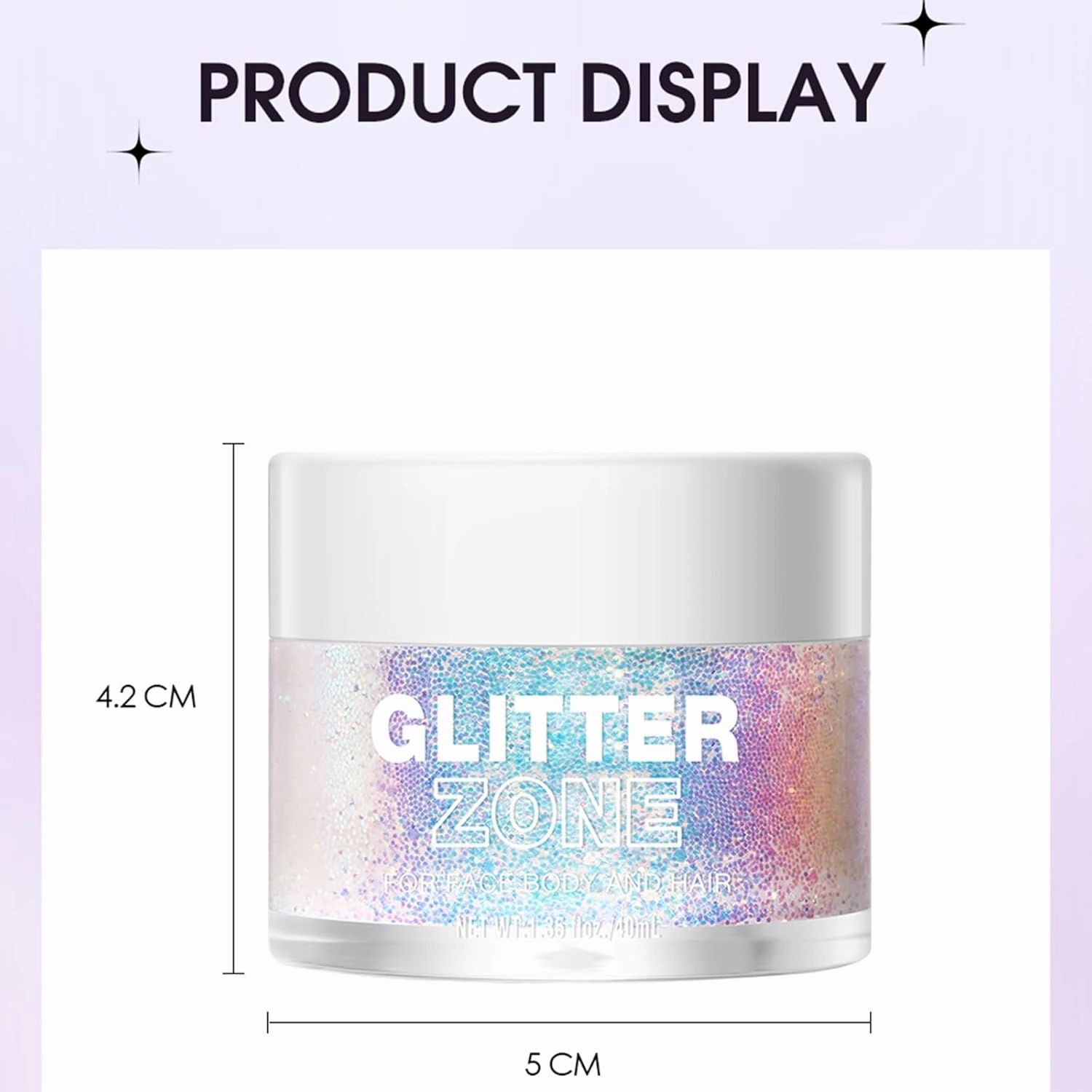 Holographic Body Glitter Gel, Glitter Gel Eyeshadow, Face Liquid Shimmer Gel Kit, Glitter Nail Sequins Iridescent Flakes for Face Eye Hair Body Lip Festival Makeup Nail Art 4 Colors