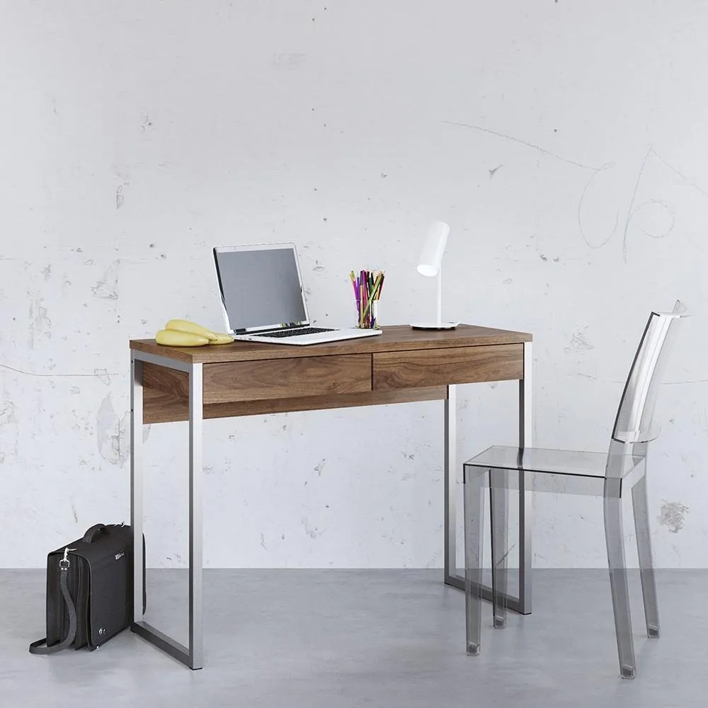 HOME OFFICE 2 DRAWER WALNUT DESK