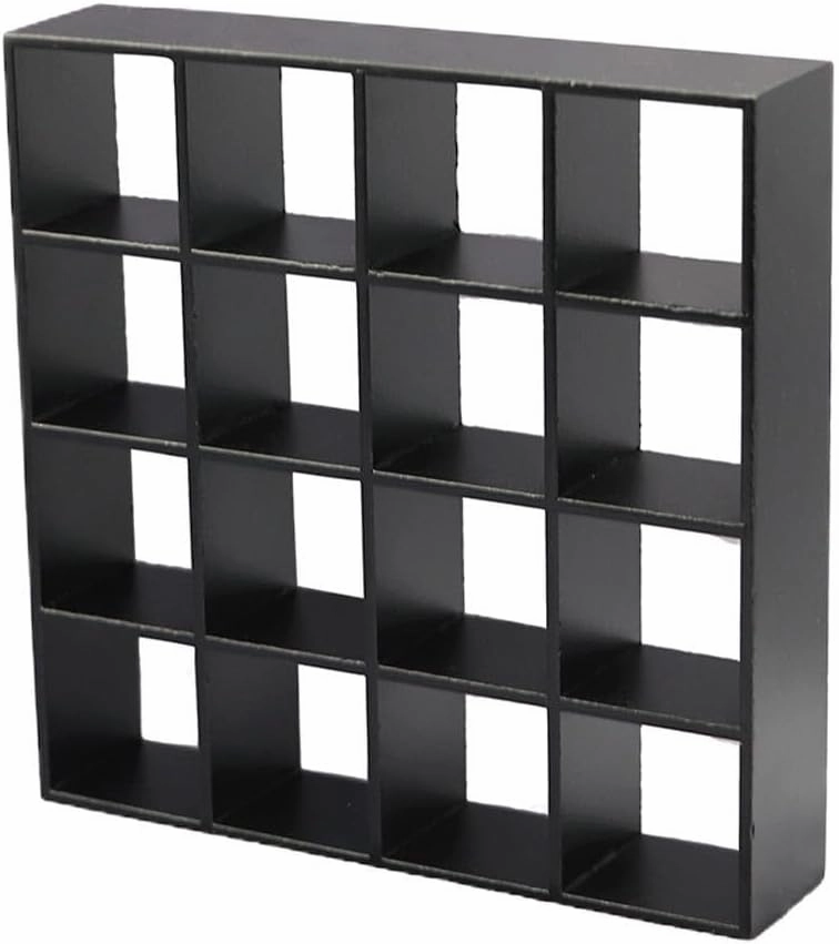 Home Decor Doll House Furniture Miniature Wooden Storage Rack 16 Grid Display Shelf Model Wooden Mini Doll House Furniture Accessories Decoration 1: 12 Storage Rack Locker Shelf