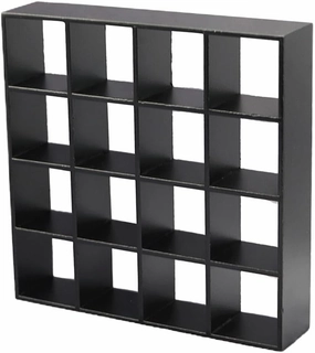 Home Decor Doll House Furniture Miniature Wooden Storage Rack 16 Grid Display Shelf Model Wooden Mini Doll House Furniture Accessories Decoration 1: 12 Storage Rack Locker Shelf