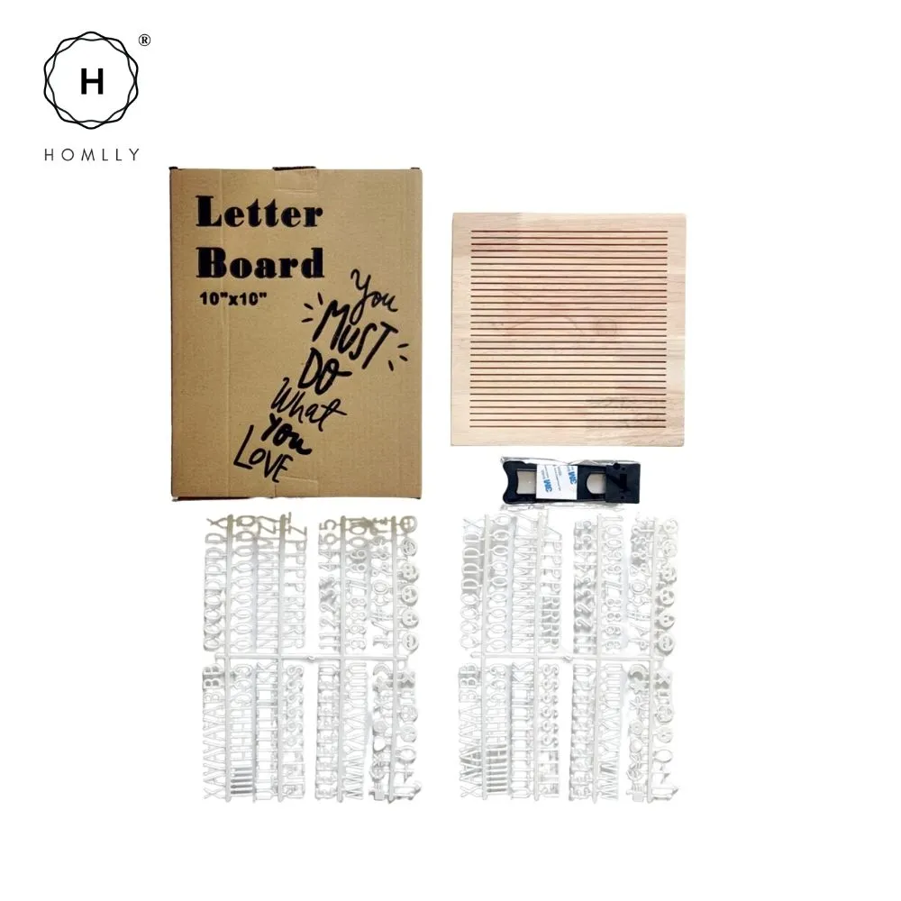 Homlly Full Oak Wood Letter Message Board