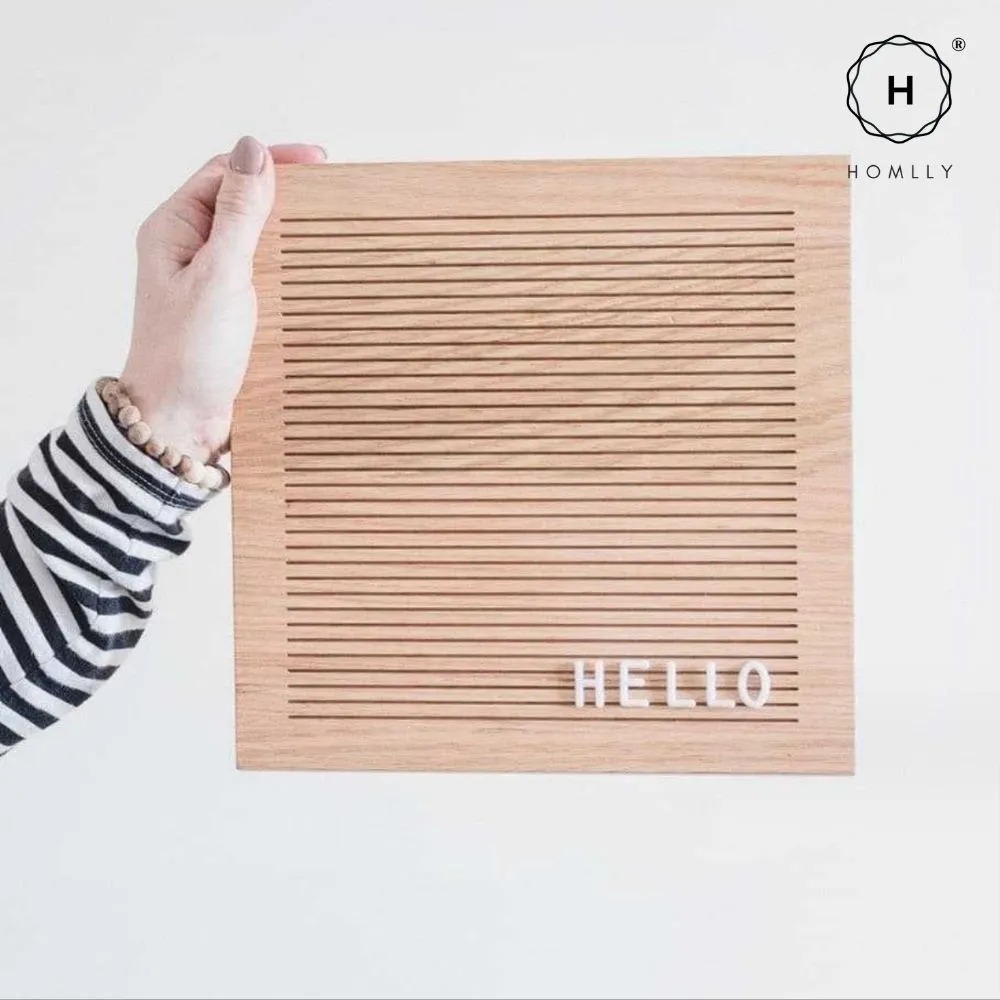 Homlly Full Oak Wood Letter Message Board
