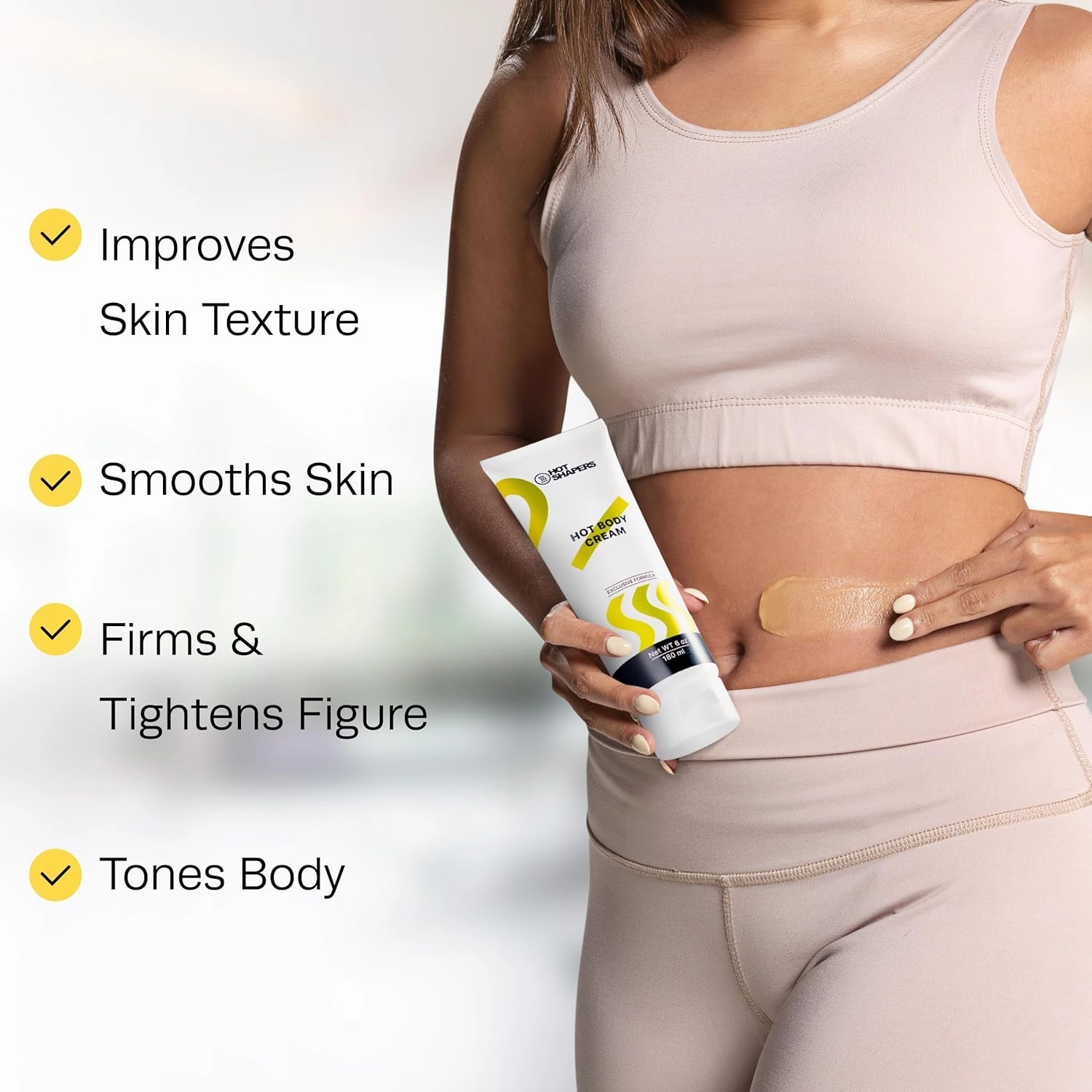 HOT SHAPERS Hot Body Slimming Cream – Skin-Firming & Toning Formula for a Slimmer Figure – Made With Clean, Skin-Safe Ingredients