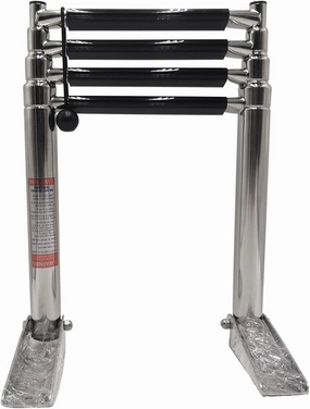 Huang-Made 4 Step Boat Ladder Stainless Steel Telescoping Marine Boat Ladder Swimming Boarding Ladder Swim Step Ladder