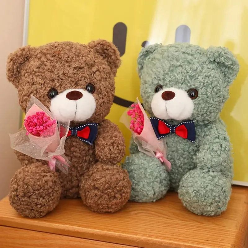 Hug Bouquet Teddy Bear -  Super Soft Bow Tie Bear