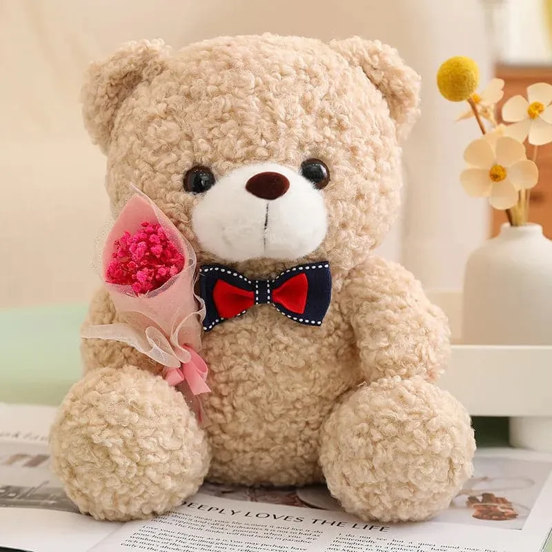 Hug Bouquet Teddy Bear -  Super Soft Bow Tie Bear