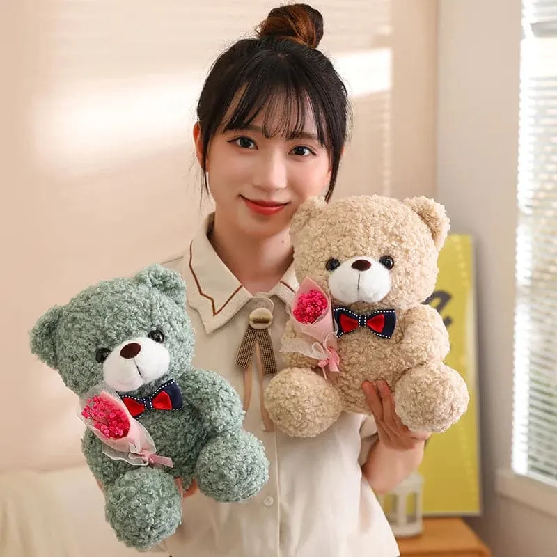Hug Bouquet Teddy Bear -  Super Soft Bow Tie Bear