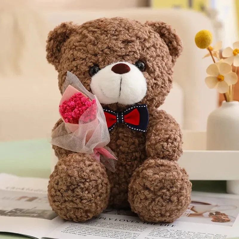 Hug Bouquet Teddy Bear -  Super Soft Bow Tie Bear