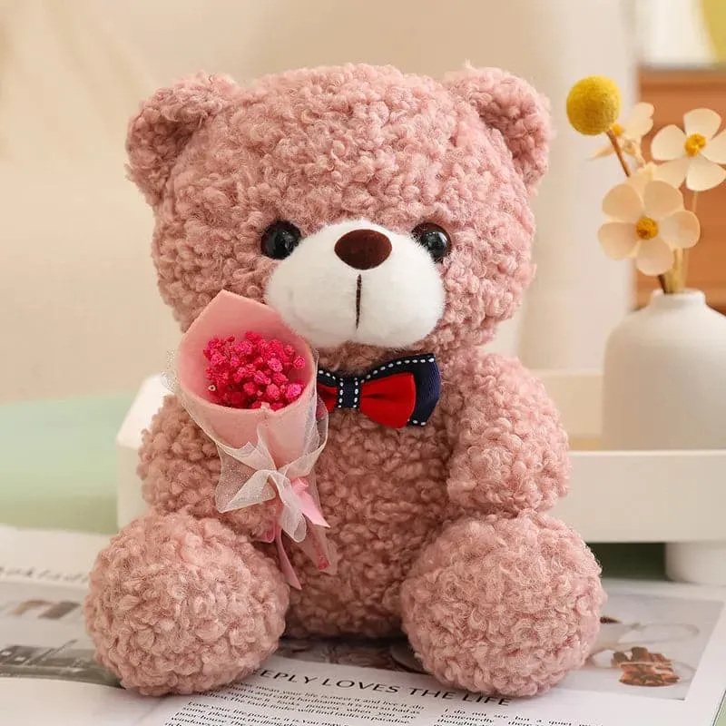 Hug Bouquet Teddy Bear -  Super Soft Bow Tie Bear