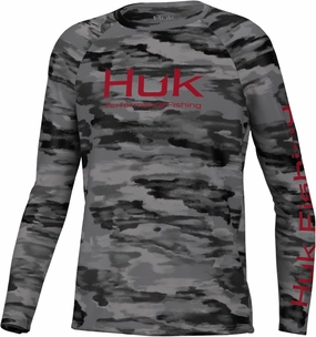 HUK Kids' Pursuit Long Sleeve Sun Protecting Fishing Shirt