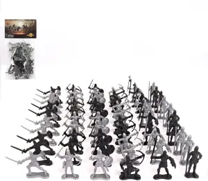 ikasus Army Men Toys for Boys, 60 PCS Ancient Soldier Figures, Middle Ages Army Infantry Archer Sword and Shield Swordsman Archaic Soldiers Medieval Knights Figures