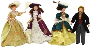 iland Dollhouse People 1/12 Scale, Victorian Dollhouse Nobleman & Lady (Victorian Noble 4pcs)