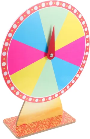 IMIKEYA Rotatable Prize Wheel for Parties Desktop Game Wheel with Slots for Raffles and Party Supplies