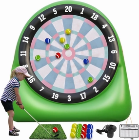 Inflatable Golf Targets for Backyard Outdoor Baseball Games Giant Dart Board Big for Kids Adults Family with 12 Kick Balls, Scoreboard & Air Pump
