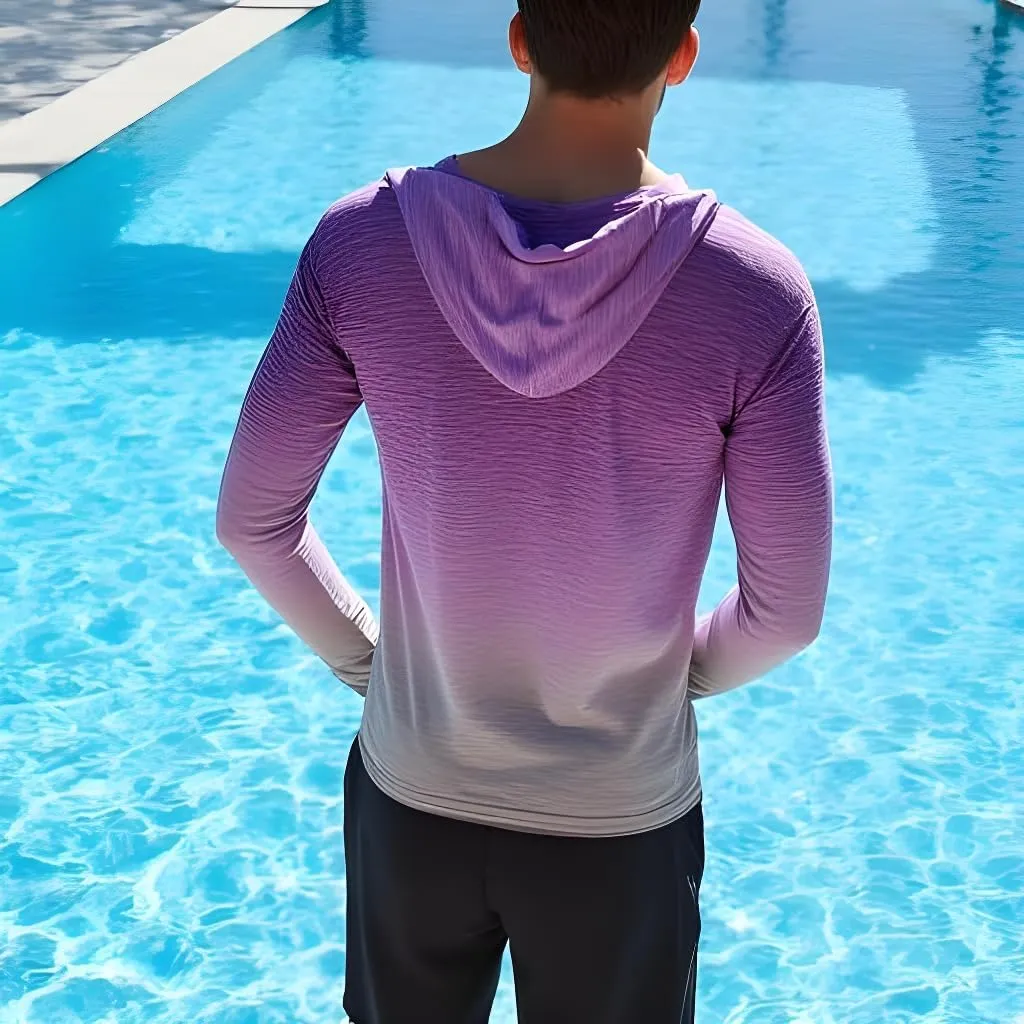 INGEAR Sun Shirts for Men - Lightweight SPF 50  UV Protection Hoodie with Pocket for Fishing, Running, Hiking, Swim Rashguard