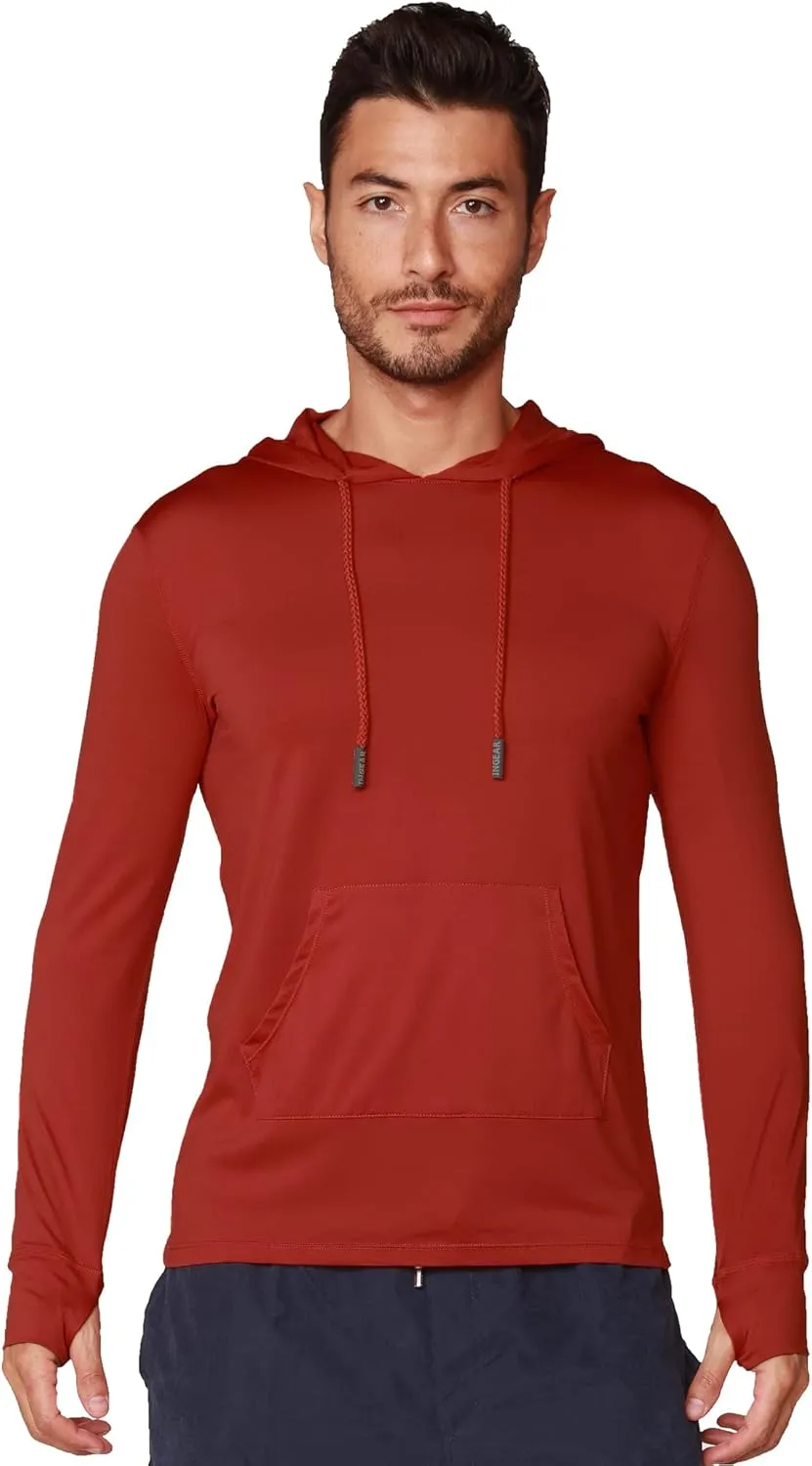 INGEAR Sun Shirts for Men - Lightweight SPF 50  UV Protection Hoodie with Pocket for Fishing, Running, Hiking, Swim Rashguard