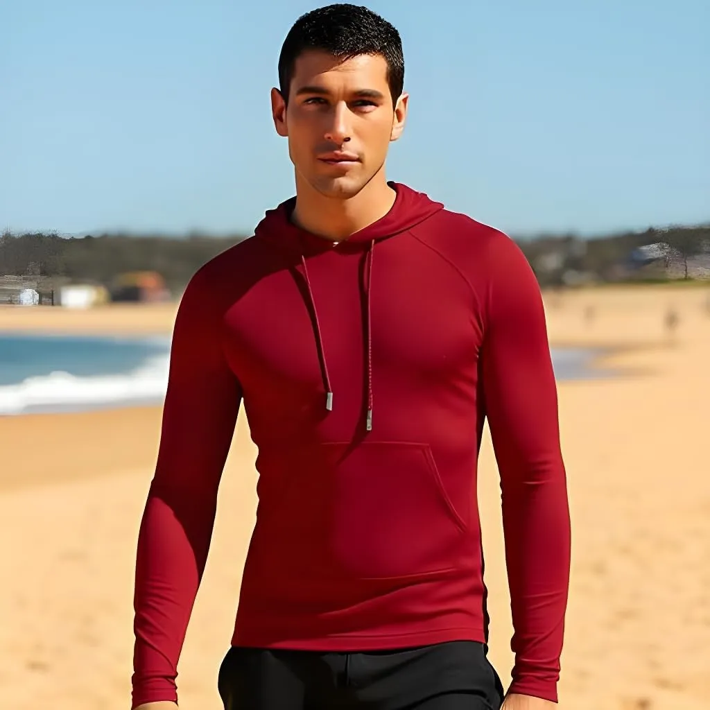 INGEAR Sun Shirts for Men - Lightweight SPF 50  UV Protection Hoodie with Pocket for Fishing, Running, Hiking, Swim Rashguard