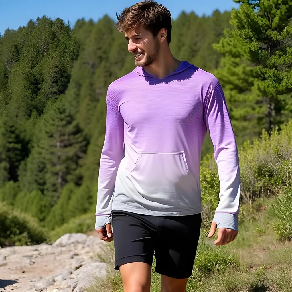 INGEAR Sun Shirts for Men - Lightweight SPF 50  UV Protection Hoodie with Pocket for Fishing, Running, Hiking, Swim Rashguard