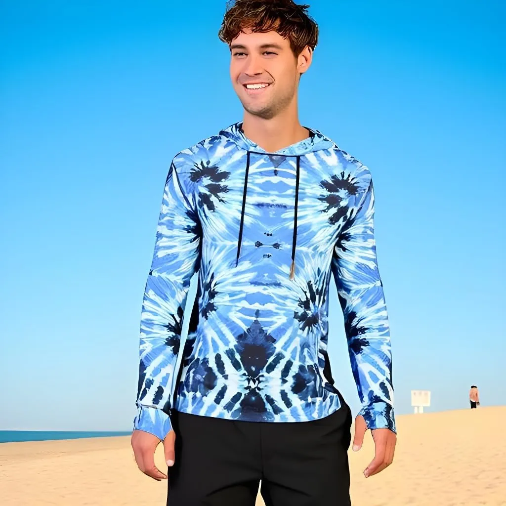 INGEAR Sun Shirts for Men - Lightweight SPF 50  UV Protection Hoodie with Pocket for Fishing, Running, Hiking, Swim Rashguard