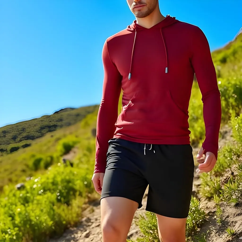 INGEAR Sun Shirts for Men - Lightweight SPF 50  UV Protection Hoodie with Pocket for Fishing, Running, Hiking, Swim Rashguard