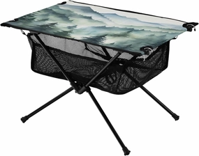 Ink Mountain Landscape Portable Folding Camping Table, Compact Lightweight Beach Table with Carrying Bag for Outdoor Picnics, BBQs, Camp