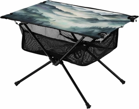 Ink Mountain Landscape Portable Folding Camping Table, Compact Lightweight Beach Table with Carrying Bag for Outdoor Picnics, BBQs, Camp