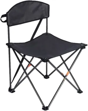 IRYZE Outdoor Chair Folding Camping Chair Folding Backrest Chair Lightweight Portable Small Stool Padded Seat for Camping Garden Trips Camping Chair Foldable Chair (Color : A)