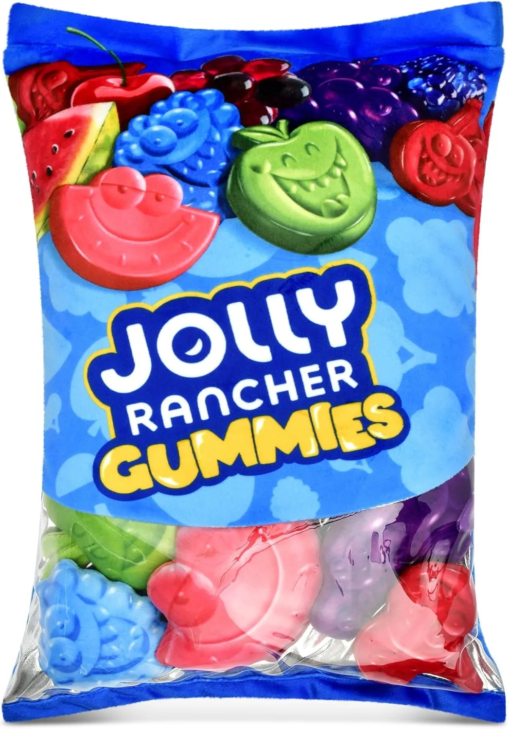 iscream Jolly Rancher Gummies Package 17" x 11" Pillow Set with Mini Shaped Gummy Candy Pillows