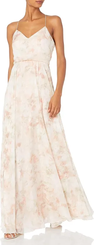 Jenny Yoo Women's Inesse V Neck Gown