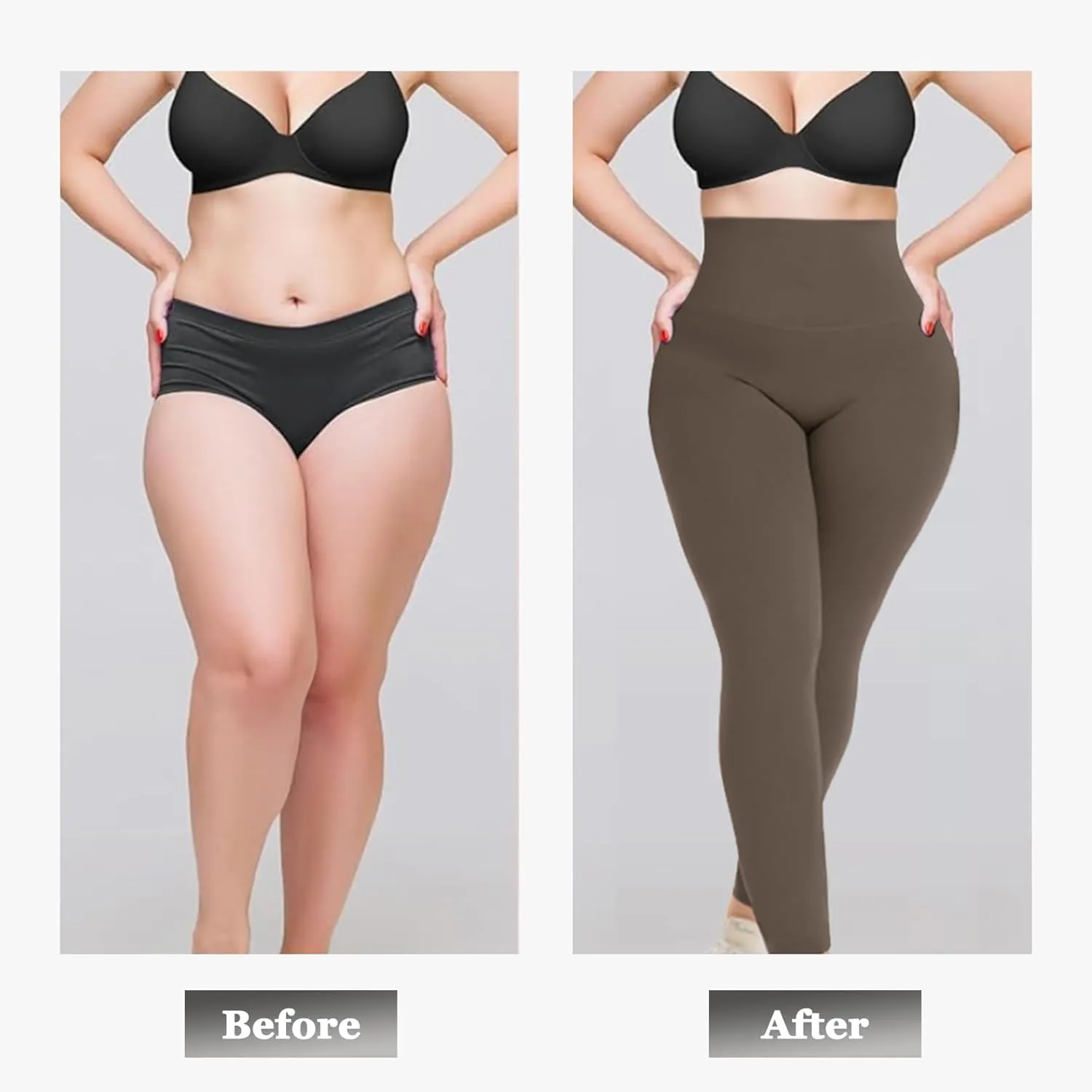 JGS1996 Plus Size Compression Leggings for Women Tummy Control High Waisted Butt Lifting Shapewear Leggings Workout Pants Gym