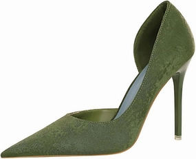 JOEupin Women Sexy Suede Pointed Toe Pumps High Heels Stilettos Prom Daily Classic Shoes