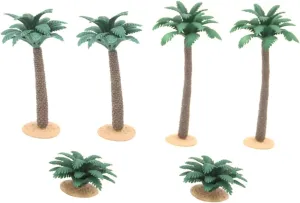 jojofuny 6Pcs Miniature Tree and Bush for Table DIY Scenery Realistic Faux Plants for Dollhouse Fairy Garden Model Train Railway Decor Adornments