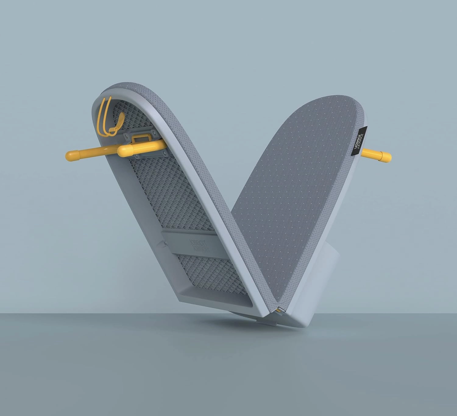 Joseph Joseph Pocket Folding Tabletop Ironing Board with Iron Holder and wall mount, Compact Space-Saving , Grey/Yellow