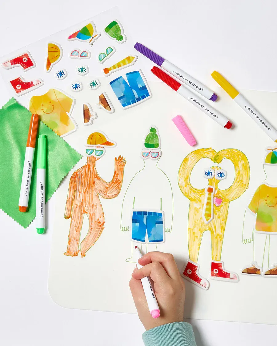 Journey Of Something Wipeable Silicone Colouring Mat - Assorted