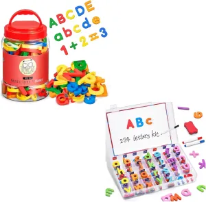 JoyCat 78PCS Magnetic Letters Numbers JoyCat Classroom Magnetic Letters Kit, Alphabet Fridge Magnets ABC 123 Preschool Educational Learning Colorful Toy Set Uppercase Lowercase Math Symbols for Toddle