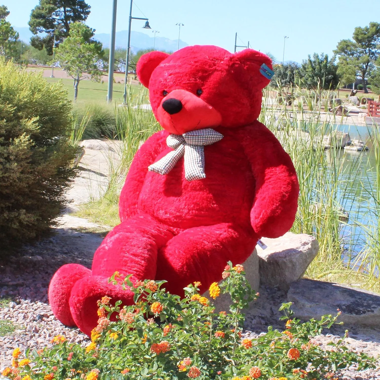 Joyfay 78" Giant Teddy Bear Huge 6.5 feet Stuffed Teddy Bear Soft Toy Valentine's Big Gift (Red)
