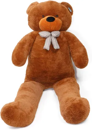 Joyfay 91" Giant Teddy Bear Dark Brown Huge 7.5 feet Stuffed Teddy Bear Soft Toy Valentine's Big Gift