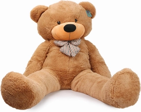 Joyfay 63" Giant Teddy Bear Light Brown Huge 5.25 feet Stuffed Teddy Bear Soft Toy Valentine's Big Gift