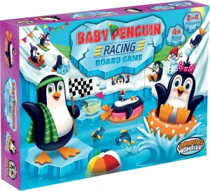Jumping High Fives Baby Penguin Racing Board Game - Snowy Penguin Race Game for 2-4 Kids Ages 4 and Up, Children Learn New Skills While Sliding Down The Iceberg to Reach The Polar Party