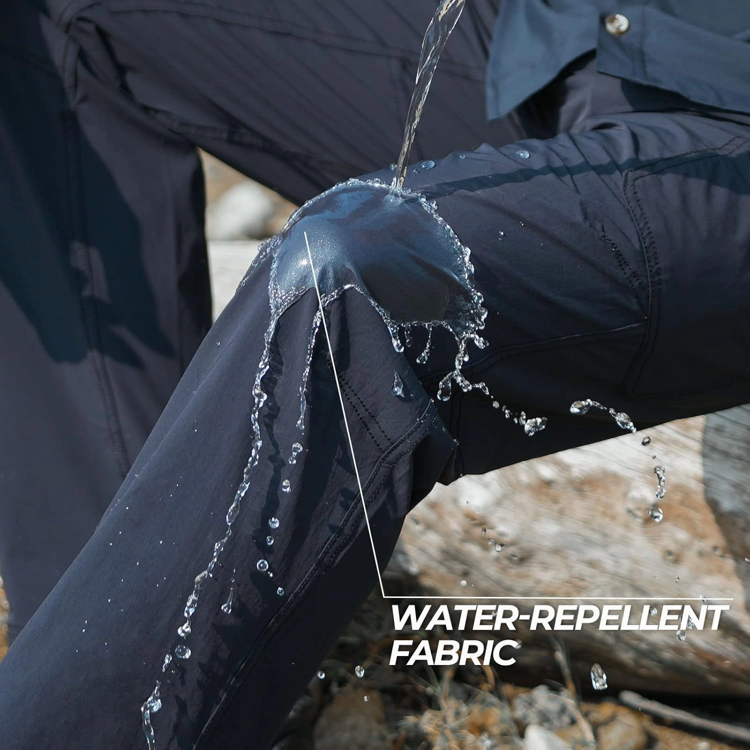 KastKing Wind Crest Fishing Hiking Pants, Water Repellent Lightweight Mens Travel Climbing Pants, UPF 50  Stretch Material