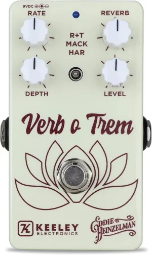 Keeley Eddie Heinzelman Verb o Trem Reverb and Tremolo Pedal, Off-White (KVoT)