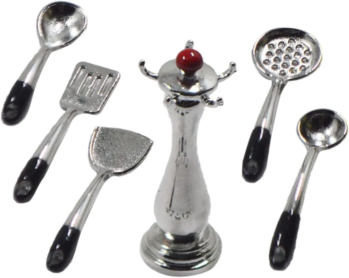 KESYOO 1 Set Miniature Dollhouse Kitchen Cooking Tool Set Realistic Props for Tiny House Utensils Present for Collectors and Playroom Decor