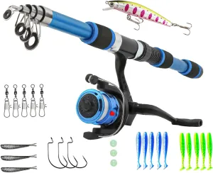 Kids Fishing Rod Kids Fishing Set Includes Reel & Bait & Telescopic Pole Perfect for Toddler Youth Starter Rod Accessories Pole