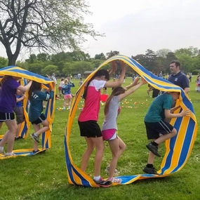 KINDEN Teamwork Games Group Learning Activity Fun Playing Run Mat for Kids and Adults Field Day Game