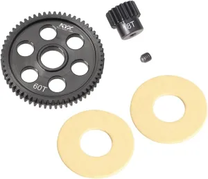 KYX Racing Hard Steel Transmission Spur Gear Set Upgrades Parts Accessories for 1/16 1/18 RC Crawler Car LOSI Mini-B Buggy Mini-T 2.0
