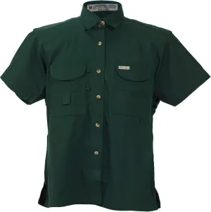 Ladies Short Sleeve Fishing Button Down Shirt, Breathable Outdoors Casual Lightweight Shirt
