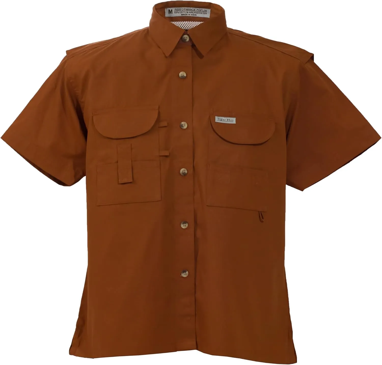 Ladies Short Sleeve Fishing Button Down Shirt, Breathable Outdoors Casual Lightweight Shirt